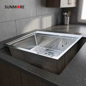 OEM 304 Stainless Steel Single Bowl <b>Kitchen</b> <b>Sink</b> Nano Coating Anti Rust Handmade Luxury <b>Kitchen</b> <b>Sink</b> - Product Image 1