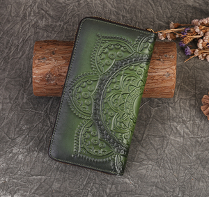 Vintage Women <strong>Wallet</strong> Women's Embossed Real <strong>Leather</strong> <strong>Wallet</strong> Handbag <strong>Leather</strong> Purse <strong>Wallet</strong> Women - Product Image 3