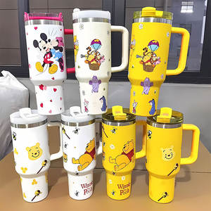 Gran Oferta: Vaso Térmico de Acero Inoxidable de 40oz con Diseño de Dibujos Animados Stan, Asa y Pajita, Botella de Agua para Exteriores - Product Image 3