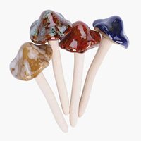 Figurine en céramique de champignon de jardin, piquet de plantes décoratives, accessoires ornementaux de pelouse pour l'extérieur