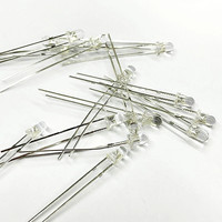 Lentille ronde transparente avec bride de 3 mm, infrarouge 940 nm, 30 degrés, diode émettrice LED IR photoélectrique 75 mW 1,1-1,4 V