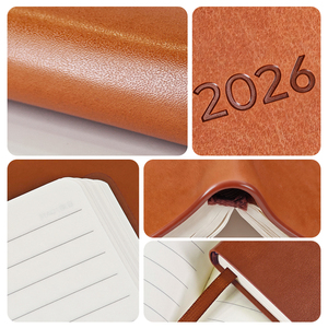 Персонализированный ежедневник/планер формата А4/А5 из искусственной кожи с печатью логотипа для корпоративных подарков, 2026 год - Product Image 2