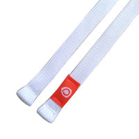 Cordon plat tubulaire en polyester enduit CT001, disponible en usine, avec couleurs personnalisées, haute ténacité pour vêtements et chaussures