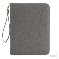 Günstige Business Notepad PU Lederbezug Konferenz Journal Ring Binder Notebook Tasche Planer Notebook mit Metall reiß verschluss