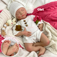 50 cm Bebek Kız Yumuşak Dokunuşlu Yeniden Doğmuş Silikon Bebekler Otantik El ve Ayak Çizgileri Taşınabilir Gerçekçi Bebek Çocuklar İçin Oyuncak