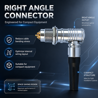 Câble de connexion 0B 5, 7, 9, 10, 12, 26 broches compatible avec les connecteurs Lemo à fiche ronde à 90 degrés