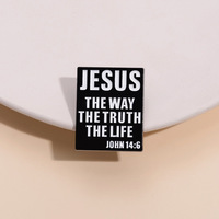 Broches créatives en métal avec logo religieux Jésus, en gros, pour cadeaux d'événements