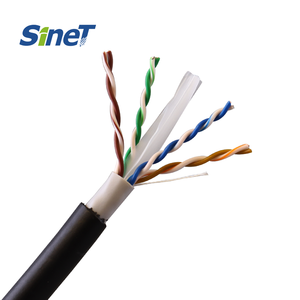 Precio de fábrica <span class=keywords><strong>SINET</strong></span> 23awg 24awg Cat 5E Cat 6 Cable UTP para exteriores impermeable Anti-UV doble chaqueta 305M FTP SFTP Cable - Product Image 3