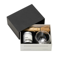 Logo personnalisé imprimé de luxe thé vert matcha ensemble outils boîte d'emballage cadeau pour emballage de thé vert matcha