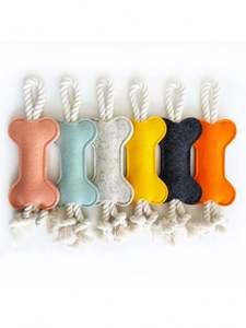 Giocattolo per Cani in Corda di Alta Qualità Osso Interattivo in Feltro Morbido per Cani e Cuccioli Giocattoli da Masticare - Product Image 2