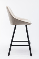 Chaise de bar de luxe en velours champagne, tabouret de comptoir rembourré confortable, siège souple, tabouret haut pour salle à manger et extérieur