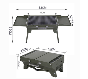 Parrilla de Carbón Portátil de Acero Inoxidable Fucheng SK0061, Mediana/Grande, Doble Uso, para <span class=keywords><strong>Camping</strong></span> y Exteriores - Product Image 2