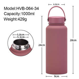 Botella de Agua de Acero Inoxidable de 1000 ml al por Mayor DZ, Personalizable para Negocios, Gimnasio, Doble Pared, Aislada al Vacío, Tapa Deportiva, para Camping, 6-12 Horas - Product Image 4