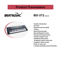 BD Music BD-372 Mini Portable Electronic Keyboard 37 Keys Electric Organ Toy Musical Instruments for Sale OEM ODM Custom Logo