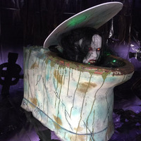 Halloween Grand Électrique Commande Vocale Prop Animé Corbeau Prisonnier Sorcière Femelle Fantôme Zombie Diable Animatronics Décoration
