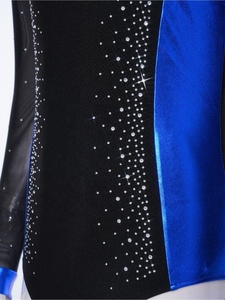 Leotardo Metálico de Manga Larga con Cuello en V para Hombre, Diseño de Traje de Baile, para Gimnasia, Patinaje Artístico, Ballet Latino - Product Image 5