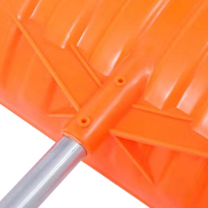 Orange Plastic Snow Shovel With D-Grip Handle 120-140 Cm For Household And Agricultural Use - Product Image 3