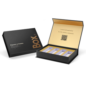 Boîte d'Emballage Rigide Pliable en Carton avec Logo Personnalisé et <span class=keywords><strong>Code</strong></span> QR pour Parfum, Cosmétique, Fermeture Magnétique, Boîte Cadeau avec Insert - Product Image 1