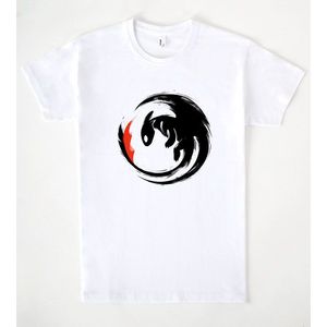 T-shirt Draconic Savior bianca unisex per adulti taglia media con stampa grafica - Product Image 3