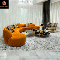 Ensemble de canapés sectionnels de luxe, confortables, italiens, haut de gamme, en cuir véritable, design moderne, pour salon et usage hôtelier