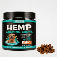 Friandises calmantes au chanvre pour chiens : Soulagement efficace de l'anxiété, sans céréales, sans OGM, soutien comportemental pour grandes races