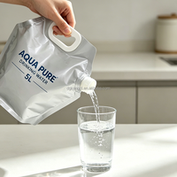 Pochette Doypack 5L en PET avec bec verseur facile à remplir, qualité alimentaire, pour huile comestible