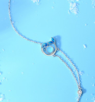 Fabricant de bracelet de mode personnalisé en argent sterling 925 plaqué chaîne queue de poisson breloque bijoux pour femmes cadeau bracelets à la mode