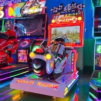 Simulateur de moto miniature Road Rider avec écran vidéo HD de 26 pouces, jeu d'arcade, machine de jeux de moto à monnayeur pour enfants
