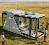 Maison mobile capsule spatiale en panneaux sandwich d'acier, villa, usage commercial, étanche, conception personnalisée, vente en gros, directement de l'usine