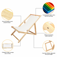 Chaise de camping pliante en teck Mixarts Modern Moon Chair pour l'extérieur, la plage et les voyages