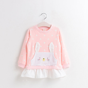 Vendita calda ultimo Design punteggiato di alta qualità felpa tascabile senza cappuccio per <span class=keywords><strong>bambina</strong></span> - Product Image 3