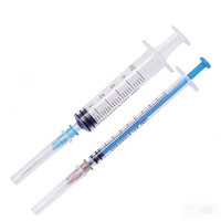 Seringue hypodermique jetable stérile en plastique avec embout Luer Lock et Luer Slip, avec aiguilles, 1 ml, 5 ml, 10 ml, 20 ml, pour usage vétérinaire