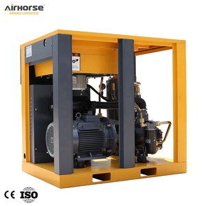 เครื่องอัดอากาศอุตสาหกรรมแบบเงียบ AirHorse รุ่นที่ดีที่สุด 22KW 37KW 55KW PM VF แบบสกรูโรตารี่ พร้อมเครื่องทำลมแห้งและลมอัด - Product Image 3