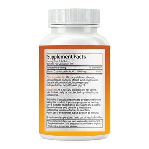 Fabricante Chino, Venta al por Mayor, OEM, Marca Privada, Tabletas de Vitamina C Pura, <span class=keywords><strong>Ácido</strong></span> <span class=keywords><strong>Ascórbico</strong></span> 1000mg, Suplementos para Reforzar el Sistema Inmunológico - Product Image 4