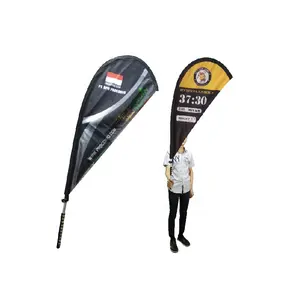 Outdoor promotional bicycle safety backpack flag for selling