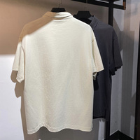 Kaos Polos Katun Pima OEM ODM Dropped Shoulder Mewah Mineral Wash Berkualitas Tinggi Vintage Pabrik Shenzhen Kaos Grafis