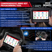 Programador de Llaves de Auto X431 IMMO ELITE, Herramienta OBD2 para Todos los Sistemas, 33 Funciones de Reinicio, 4GB de Memoria, 64GB de Almacenamiento, 2 Años de Actualización Gratuita