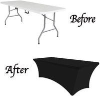Nappe de table en spandex, couverture avec logo imprimé personnalisé 6ft, 10 pièces