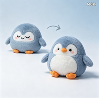 Peluche réversible Capybara, Pingouin, Ours, Lapin, Chat, Dinosaure – Jouet doux à double face pour la vente en gros et les cadeaux en vrac