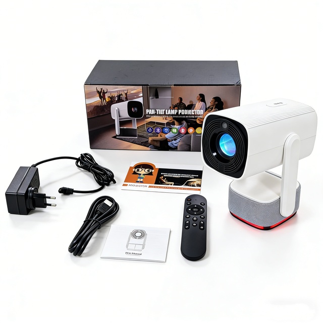 Rechargeable Projector Built-in 18650 Battery Android WiFi6 Mini Portable Projector for Camping Outdoor Projector Home Theater