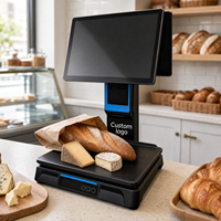 Sistem POS All-in-One dengan Layar Ganda 15,6 inci, Timbangan Terintegrasi, Printer Terpasang, Sistem Operasi Windows, Model RM-60