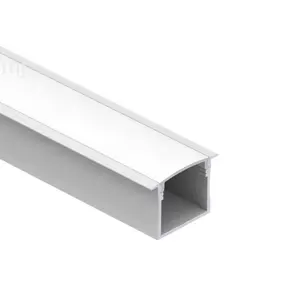 Profilo del canale principale del fornitore della cina profili di estrusione di alluminio bianco a luce lineare a Led quadrata di vendita calda per luci a strisce a Led