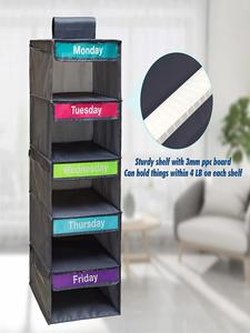 Multi-layer Drawer Type Clothing Week Label Storage Hanging Bag <b>Foldable</b> Wardrobe Hanging Wardrobe Storage Bag - Product Image 4
