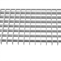 Grille de Diffusion d'Air Carrée en Aluminium Cubic Core pour Plafond - Grille de Retour à Charnières Moderne Industrielle Réglable pour Sous-sol/Entrepôt