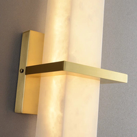 Applique murale LED moderne pour salle de bain, applique murale en marbre naturel pour salon, appliques murales en albâtre