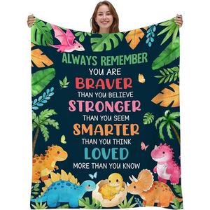 Black Dinosaur Zzz Text Flannel <b>Blanket</b> Throw <b>Blanket</b> Nap <b>Blanket</b> Cozy <b>Warm</b> Super Soft for Bedroom Living Room Custom Print - Product Image 2