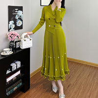 Nouvelle Collection 2026 : Robe Longue Plissée Élégante pour Femme – Vente en Gros Usine – Décoration Volants et Fronces – Tissu Naturel