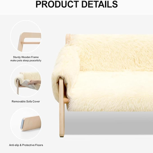 Canapé-lit stable et doux pour la peau Yingii Canapé personnalisé pour animaux de compagnie Lits surélevés en bois pour chat <span class=keywords><strong>Kitty</strong></span> Chiot ou petits animaux - Product Image 3
