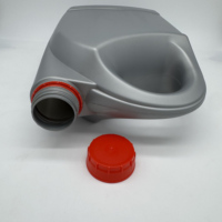 Bidón de Plástico HDPE Gris Vacío de 5L para Aceite de Coche, Lubricante, Desengrasante de Motor, Botella de 5000ml