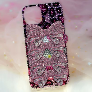 Coque de téléphone portable mignonne et kawaii avec strass pour 15/16 Pro, motif ours rose en cristal, antichoc, en silicone, pour le <span class=keywords><strong>sport</strong></span> - Product Image 6